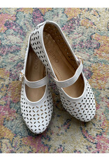 Bueno Bueno - Kehlani Perforated Mary Jane Flat (Ice White)