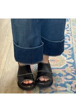 Django and Juliette Django & Juliette - Carlenet Leather Sandal (Black - Pewter)