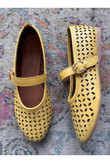 Bueno Bueno - Kehlani Perforated Mary Jane Flat (Yellow)