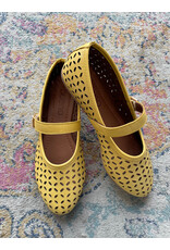 Bueno Bueno - Kehlani Perforated Mary Jane Flat (Yellow)