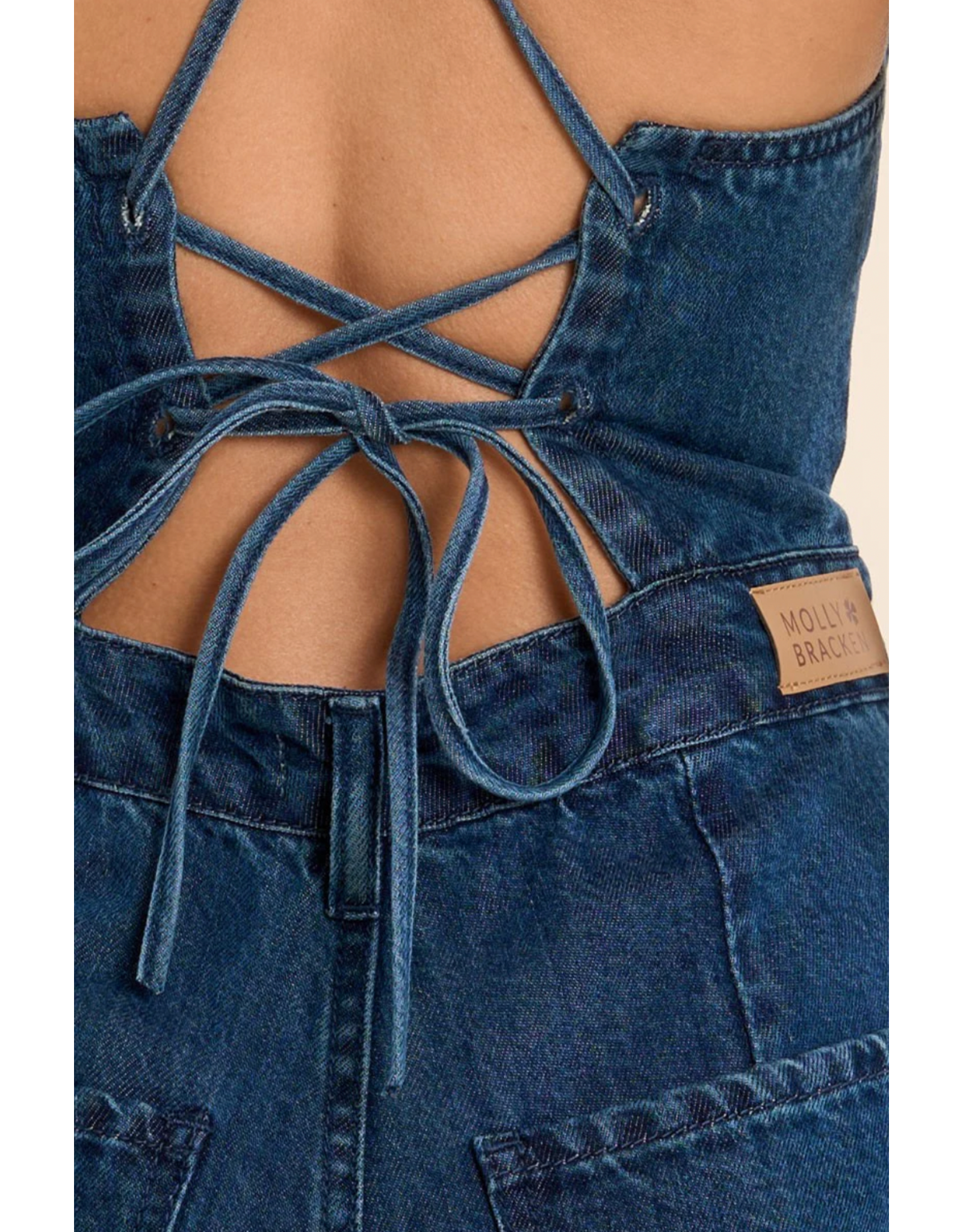 Molly Bracken Molly Bracken - Denim Jumpsuit (Denim Blue)