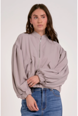 Elan Elan - Jacks Balloon Sleeve Zip Up Jacket (Light Grey)
