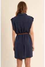 Molly Bracken Molly Bracken -  Belted Dress (Navy)