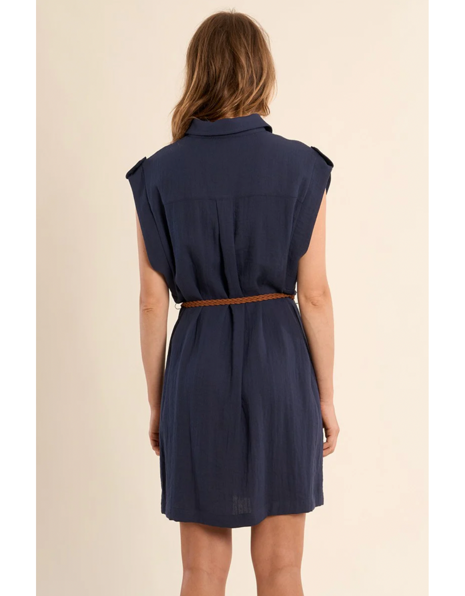 Molly Bracken Molly Bracken -  Belted Dress (Navy)