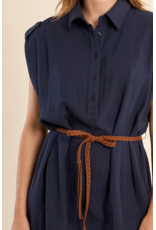 Molly Bracken Molly Bracken -  Belted Dress (Navy)