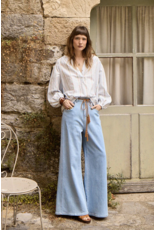 Molly Bracken Molly Bracken -  Stripe / Floral Button Up Blouse