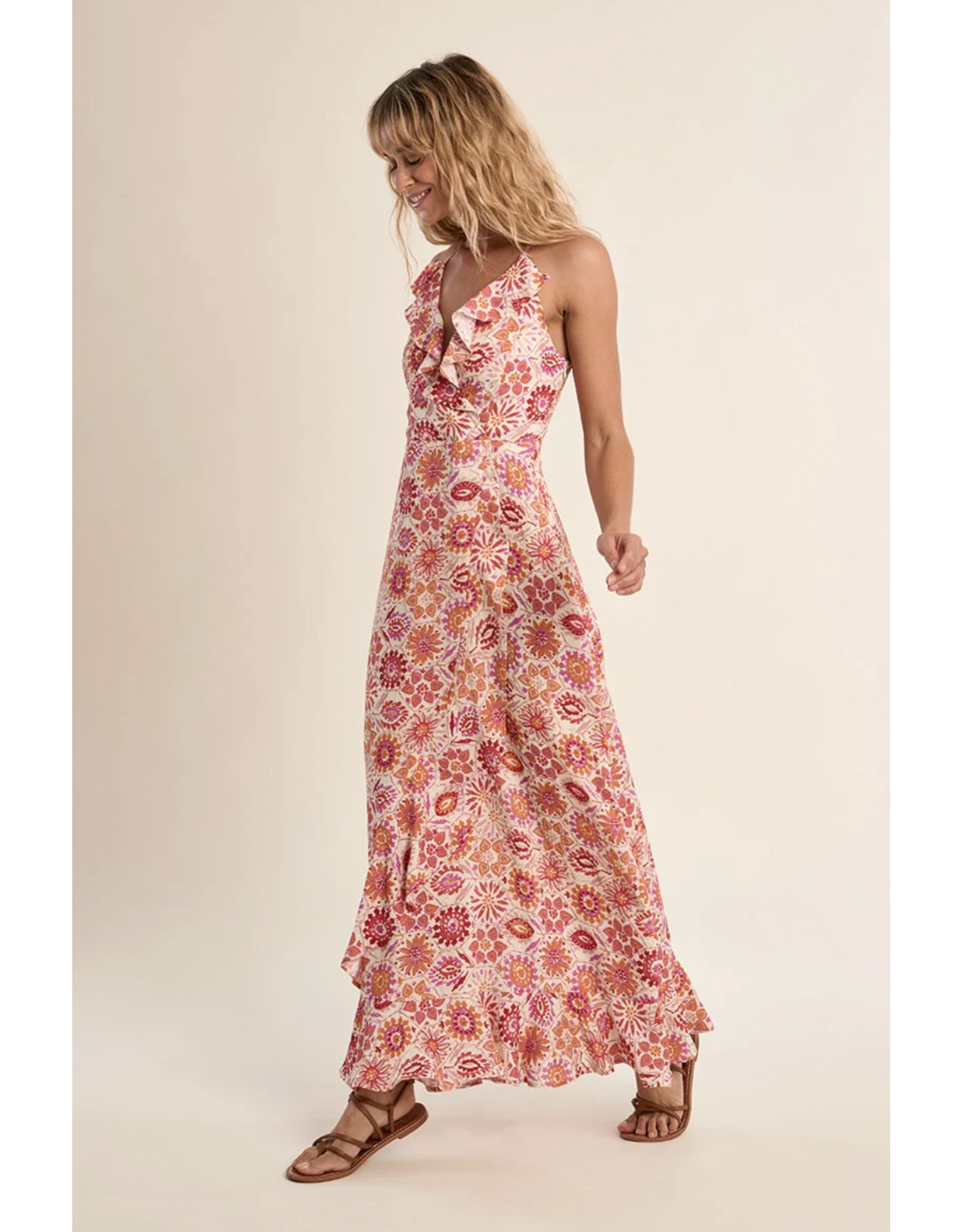 Molly Bracken Molly Bracken -  Maxi Length Print Dress