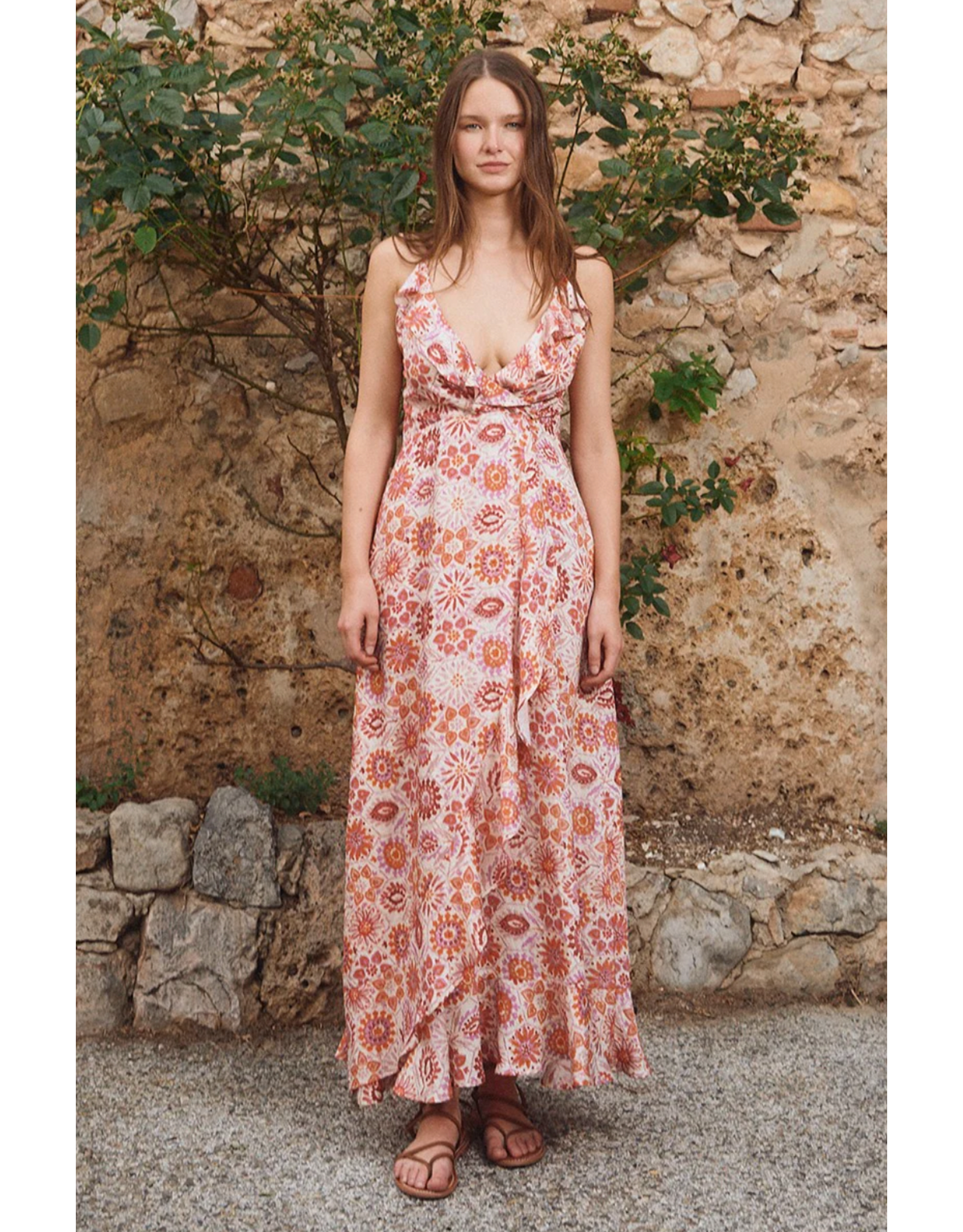 Molly Bracken Molly Bracken -  Maxi Length Print Dress