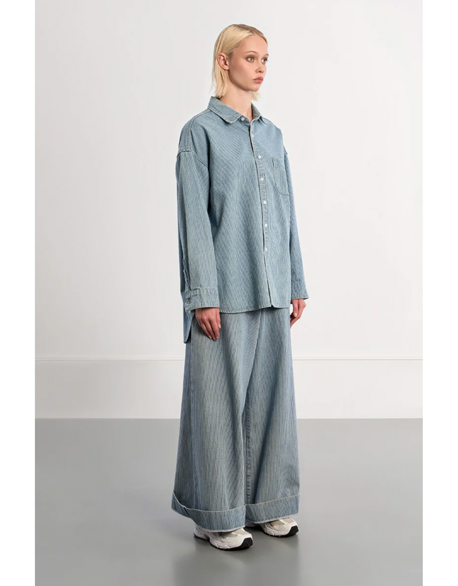 Molly Bracken Molly Bracken -  Denim Stripe Shirt / Jacket