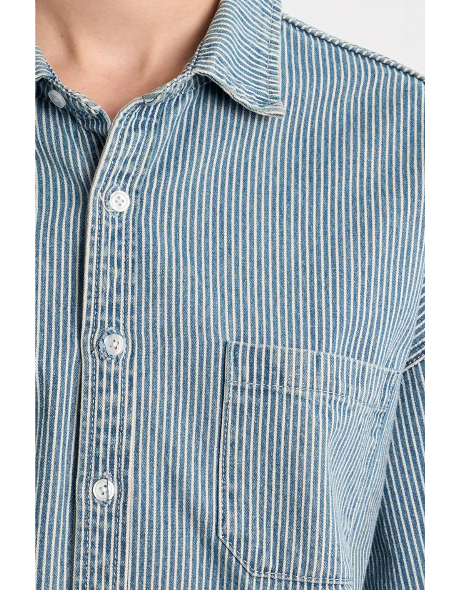 Molly Bracken Molly Bracken -  Denim Stripe Shirt / Jacket