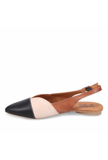 Miz Mooz Miz Mooz - Jayden Slingback Flat (Black / Tan / Cognac)