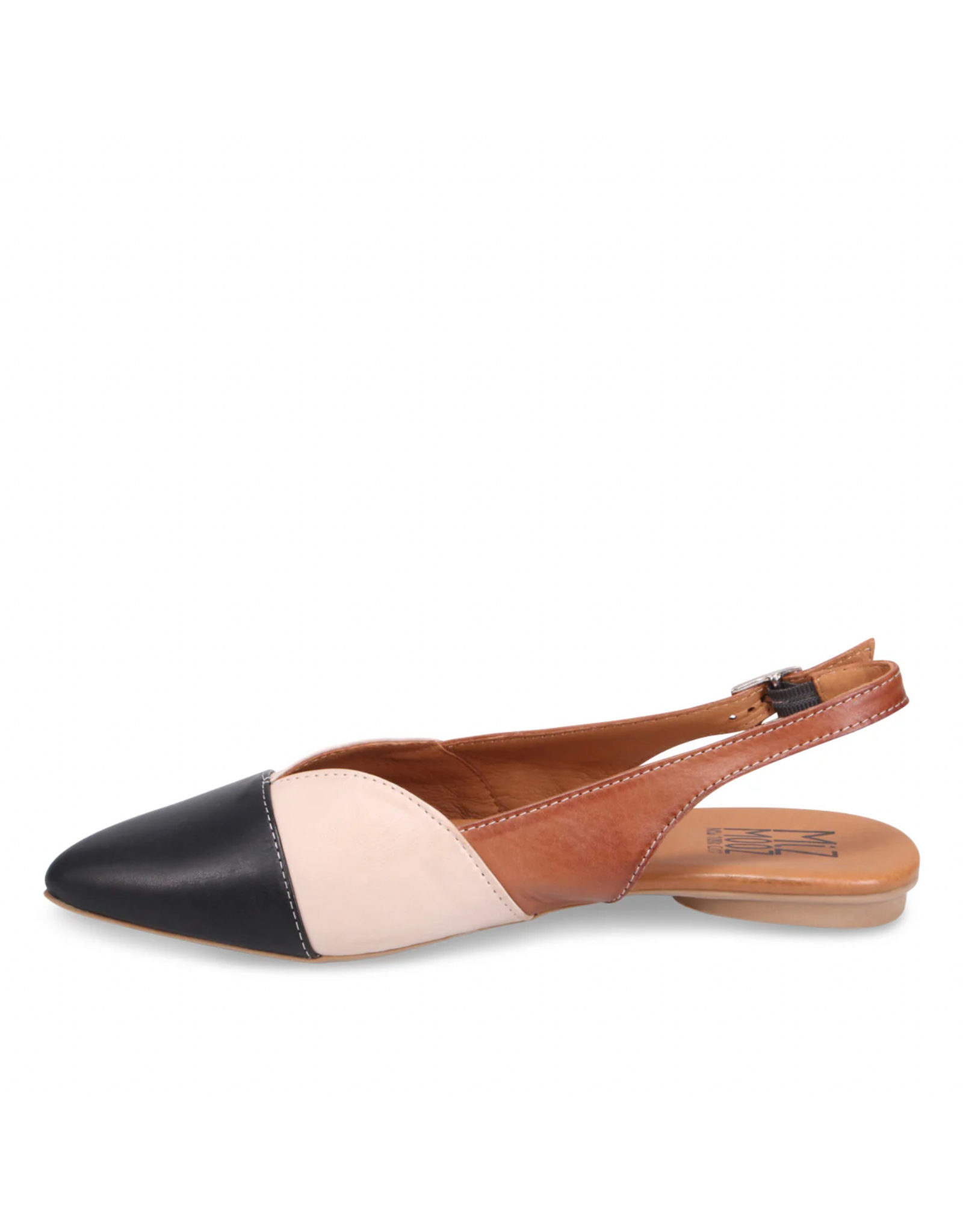 Miz Mooz Miz Mooz - Jayden Slingback Flat (Black / Tan / Cognac)