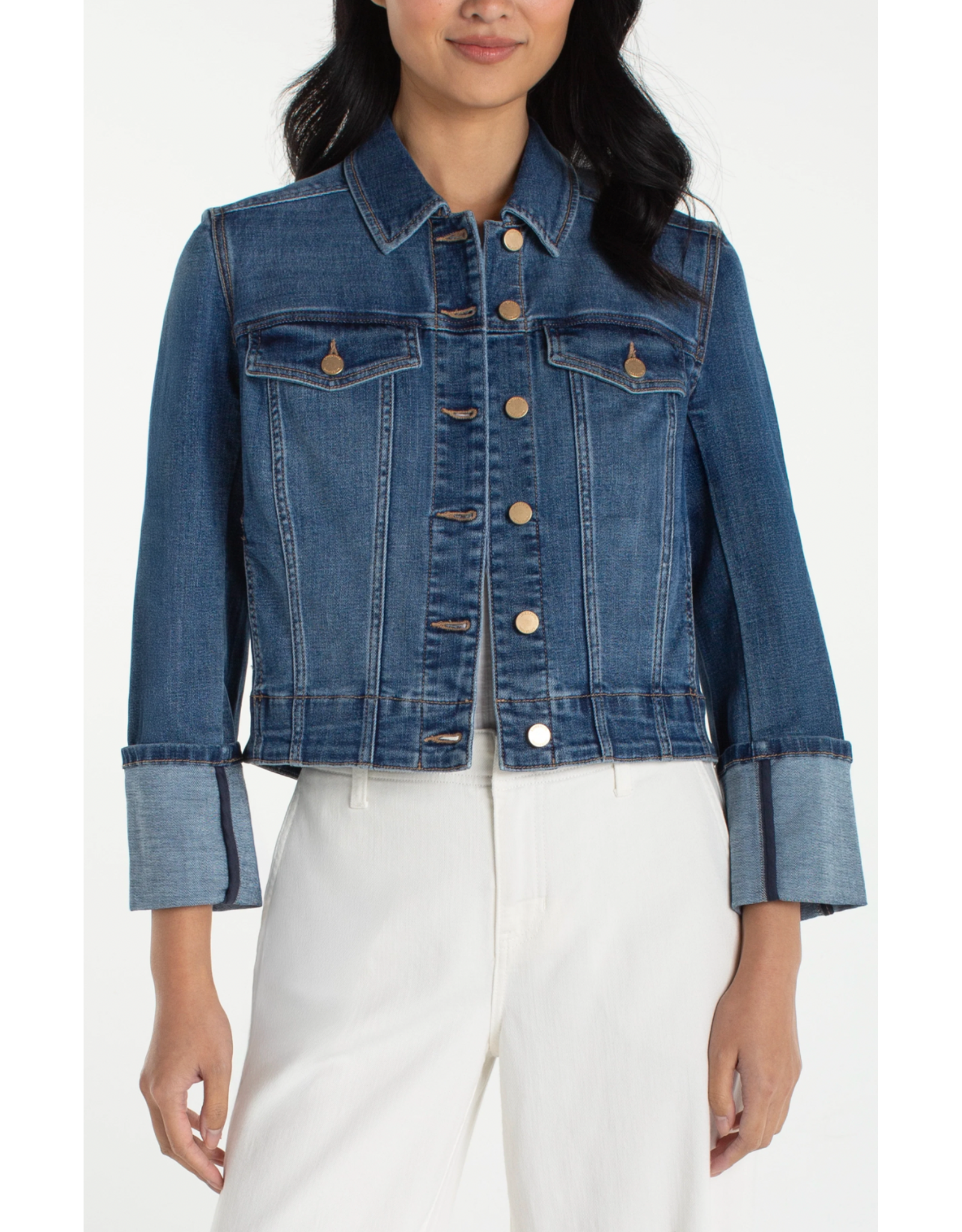 Liverpool Liverpool - Bracelet Length High Cuff Trucker Jacket (West Ways)