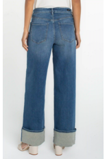 Liverpool Liverpool - Morgan Cuffed Crop Wide Leg W/trim (Tidal Wave)