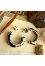 Pika & Bear Pika & Bear - "Aboro" Textured Hoop Earrings