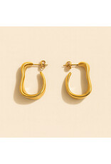 Pika & Bear Pika & Bear - "Moore" Textured Hoop Earrings