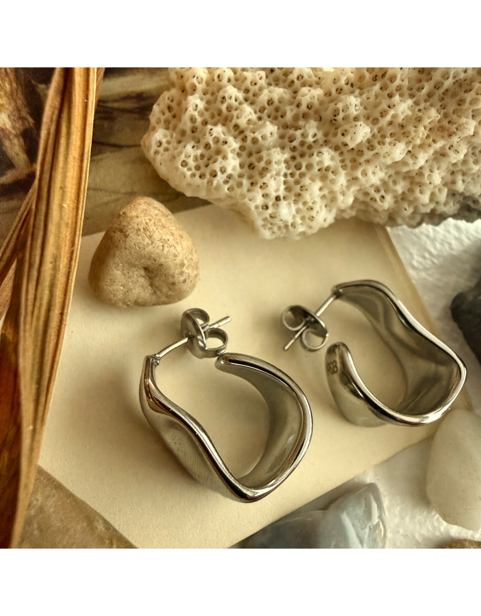 Pika & Bear Pika & Bear - "Moore" Textured Hoop Earrings