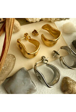 Pika & Bear Pika & Bear - "Moore" Textured Hoop Earrings