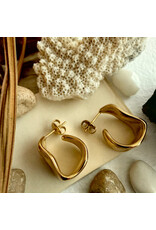 Pika & Bear Pika & Bear - "Moore" Textured Hoop Earrings