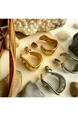 Pika & Bear Pika & Bear - "Moore" Textured Hoop Earrings