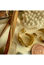 Pika & Bear Pika & Bear - "Moore" Textured Hoop Earrings