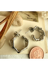 Pika & Bear Pika & Bear - "Christo" Textured Hoop Earrings