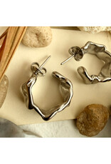 Pika & Bear Pika & Bear - "Christo" Textured Hoop Earrings