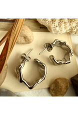 Pika & Bear Pika & Bear - "Christo" Textured Hoop Earrings