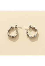 Pika & Bear Pika & Bear - "Christo" Textured Hoop Earrings