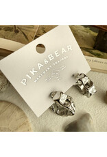 Pika & Bear Pika & Bear - "Christo" Textured Hoop Earrings