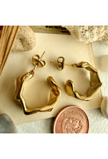 Pika & Bear Pika & Bear - "Christo" Textured Hoop Earrings