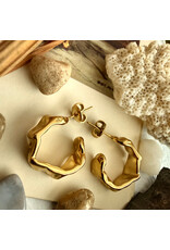 Pika & Bear Pika & Bear - "Christo" Textured Hoop Earrings