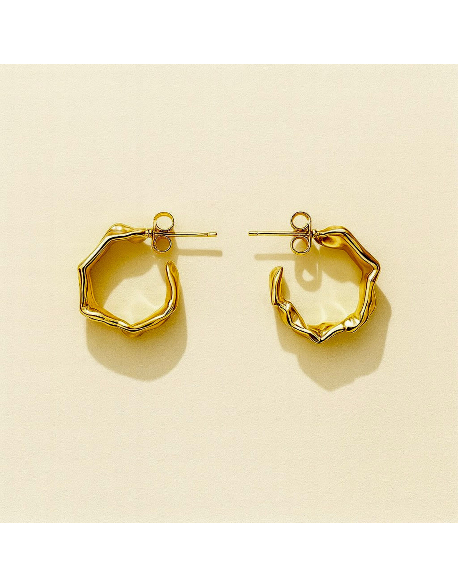 Pika & Bear Pika & Bear - "Christo" Textured Hoop Earrings