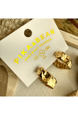 Pika & Bear Pika & Bear - "Christo" Textured Hoop Earrings