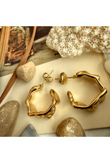 Pika & Bear Pika & Bear - "Christo" Textured Hoop Earrings