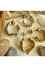 Pika & Bear Pika & Bear - "Christo" Textured Hoop Earrings