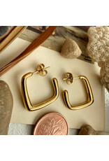 Pika & Bear Pika & Bear - "Miro" Oblique Hoop Earrings