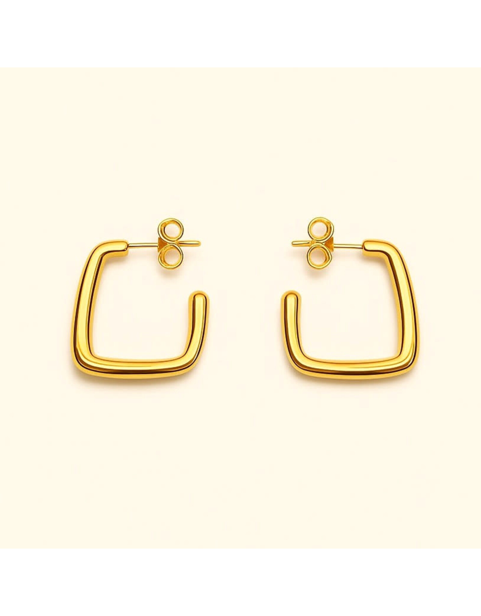 Pika & Bear Pika & Bear - "Miro" Oblique Hoop Earrings