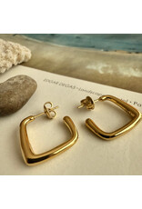 Pika & Bear Pika & Bear - "Miro" Oblique Hoop Earrings