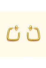 Pika & Bear Pika & Bear - "Miro" Oblique Hoop Earrings