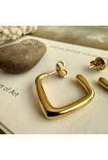 Pika & Bear Pika & Bear - "Miro" Oblique Hoop Earrings