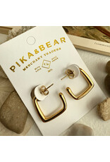 Pika & Bear Pika & Bear - "Miro" Oblique Hoop Earrings