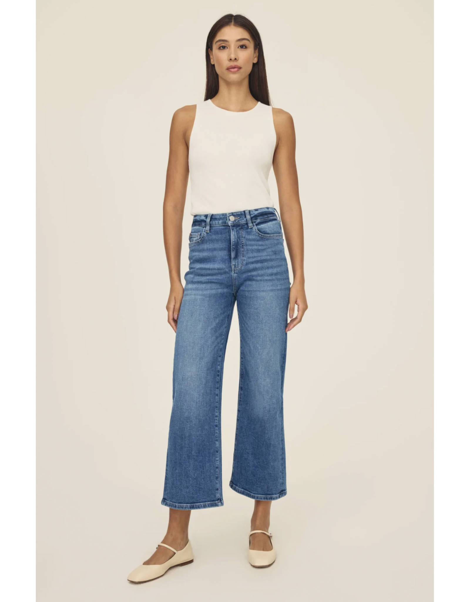 WARP + WEFT WARP + WEFT - ICN Cropped Wide Leg Jeans (Crossroads)