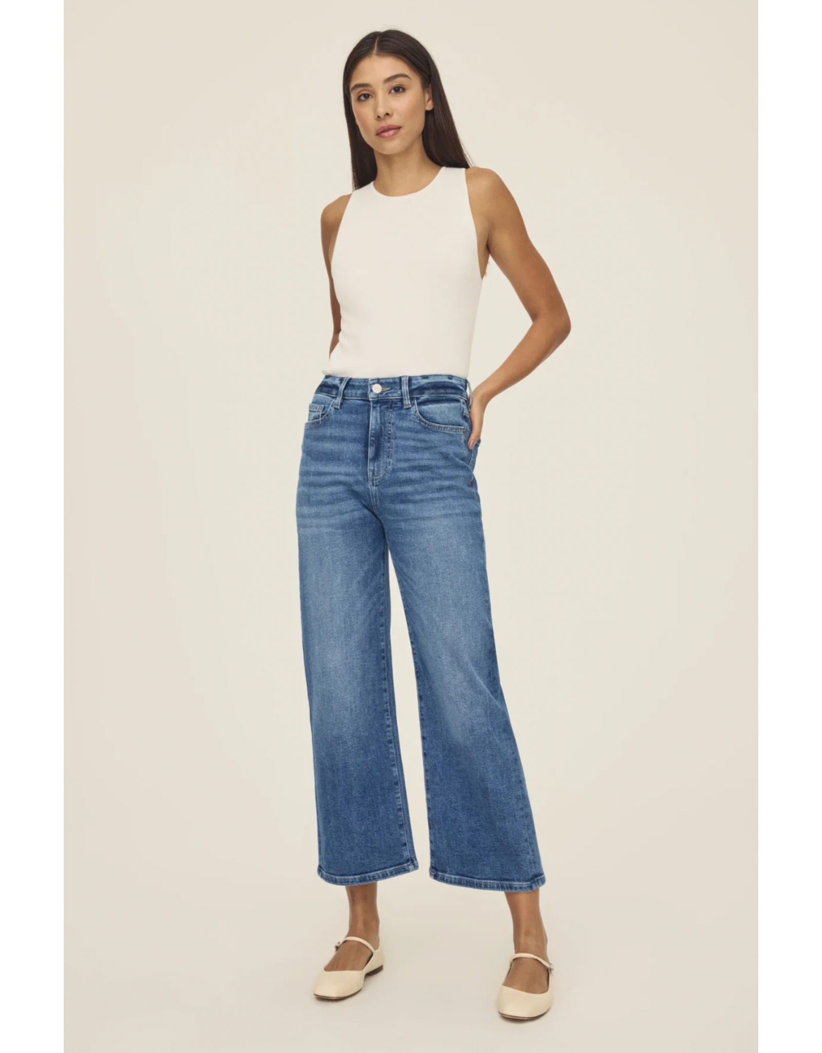 WARP + WEFT WARP + WEFT - ICN Cropped Wide Leg Jeans (Crossroads)