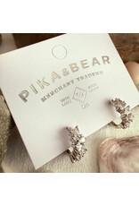 Pika & Bear Pika & Bear - "Tavra" Rhinestone Cluster Hoop Earrings