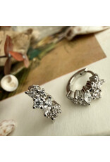 Pika & Bear Pika & Bear - "Tavra" Rhinestone Cluster Hoop Earrings