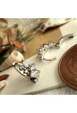 Pika & Bear Pika & Bear - "Tavra" Rhinestone Cluster Hoop Earrings