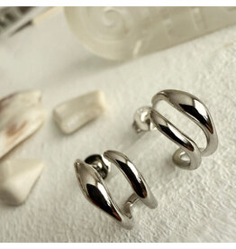 Pika & Bear Pika & Bear - "Callisto" Double Wave Hoop Earrings