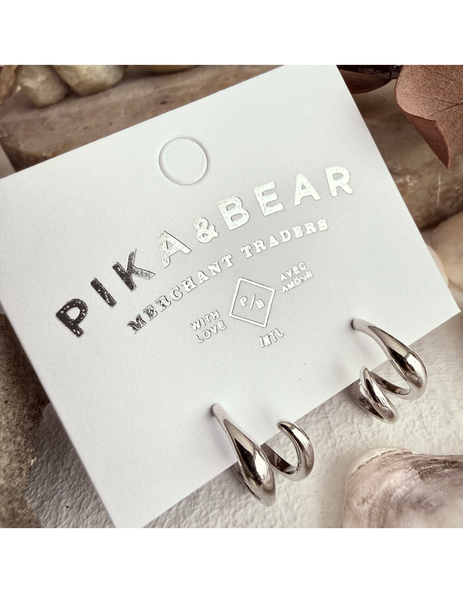Pika & Bear Pika & Bear - "Callisto" Double Wave Hoop Earrings