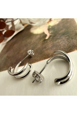 Pika & Bear Pika & Bear - "Callisto" Double Wave Hoop Earrings